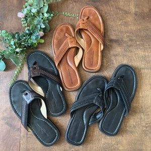 Tommy Bahama Anchors Away Leather Sandals 3 PAIRS